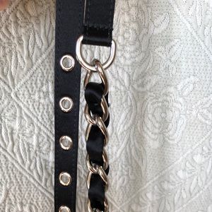 NWOT D&G black satin chain belt -NEVER WORN